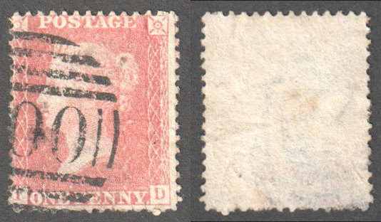 Great Britain Scott 20 Used Plate 50 - TD (P) - Click Image to Close